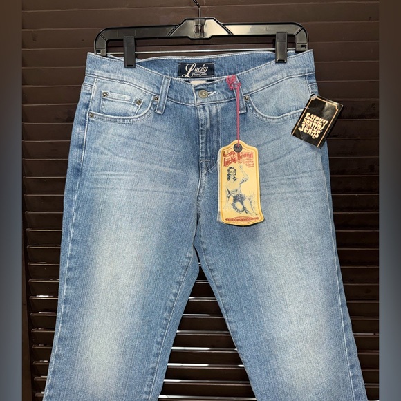 NEW! Womens Lucky Brand Classic Rider Crop Blue Jeans Sz 6/28 Crop - Picture 3 of 9